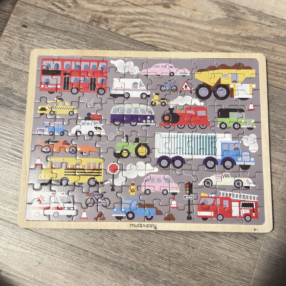 ON THE MOVE 100 Piece Wood Puzzle with Display Stand ages 5+